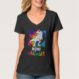 Womens Tie Dye Retro Noni Saurus For Mother's Day T-Shirt