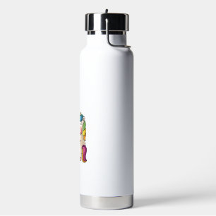 Womens Tiger and Unicorn Cute Zoo Animals Hugging Water Bottle