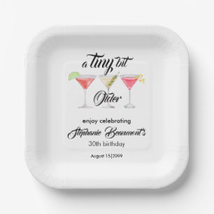 Women's Tini bit older cocktail summer party Paper Plate