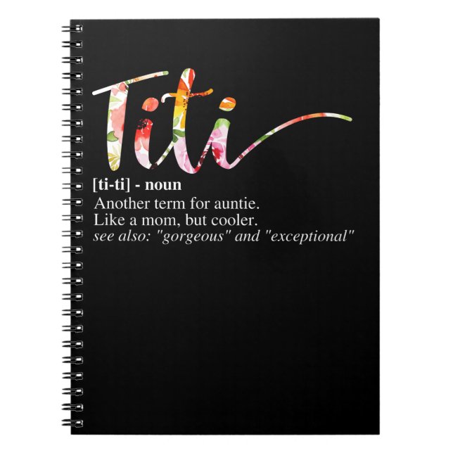 Womens Titi Definition Another Term For Auntie coo Notebook (Front)