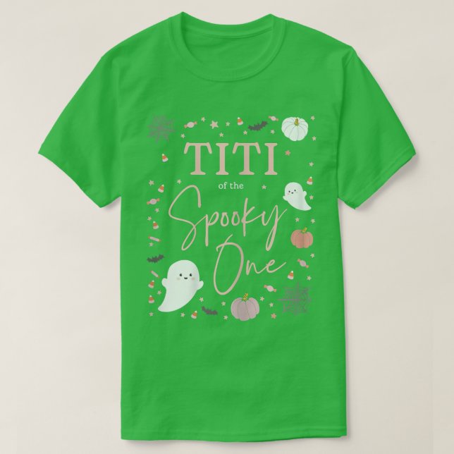 Womens Titi of the Spooky One Girl First Birthday  T-Shirt (Design Front)