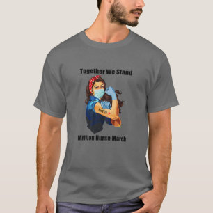 Womens Together We Stand Million Nurse March Healt T-Shirt