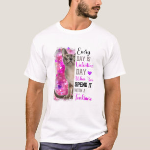 Womens Tomkinese Cat Mom Valentines Day Cat Mama M T-Shirt