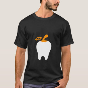 Womens Tooth Pumpkin Dental Mum Easy Halloween Cos T-Shirt