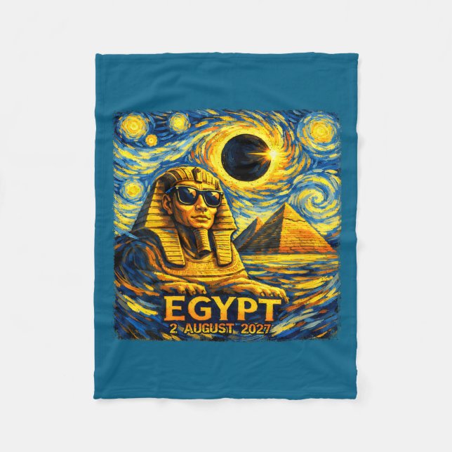 Women's Total Solar Eclipse August Fleece Blanket (Front)