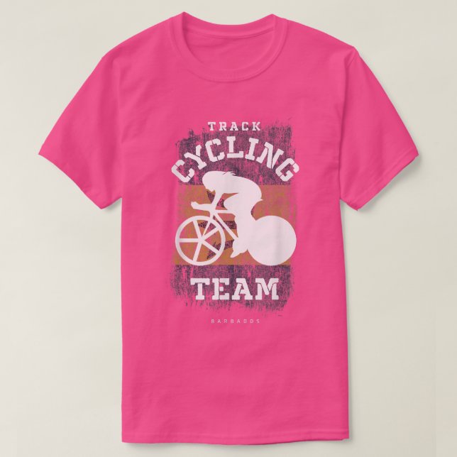 Womens Track Cycling Barbados Road Bike Speed Cycl T-Shirt (Design Front)