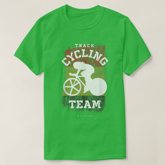 Womens Track Cycling Belgium Road Bike Speed Cycli T-Shirt (Design Front)