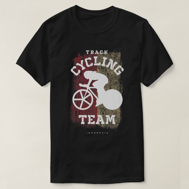 Womens Track Cycling Indonesia Road Bike Speed Cyc T-Shirt (Design Front)