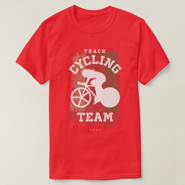 Womens Track Cycling Oman Road Bike Speed Cyclist  T-Shirt (Design Front)