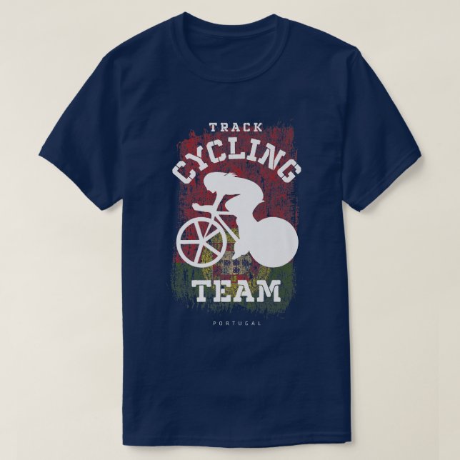 Womens Track Cycling Portugal Road Bike Speed Cycl T-Shirt (Design Front)