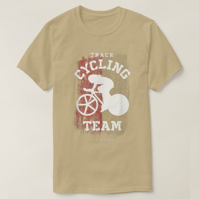 Womens Track Cycling Singapore Road Bike Speed Cyc T-Shirt (Design Front)