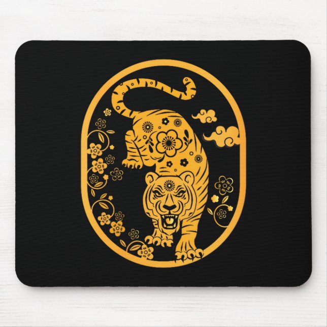 Womens Traditional Art Chinese New Year 2022 Year  Mouse Pad (Front)