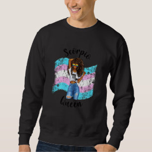 Womens Transgender Scorpio Queen Black Womens Girl Sweatshirt