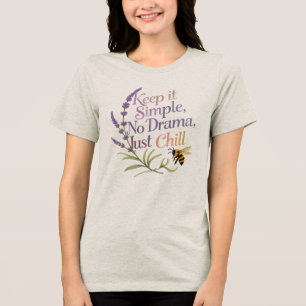women's Tri-blend T-Shirt with Lavender and Bee Shirt