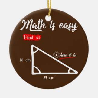 Womens Triangle Geometry Math Is Easy Find X Here Ceramic Tree Decoration