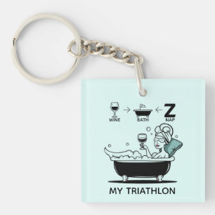 Womens Triathlon Key Ring