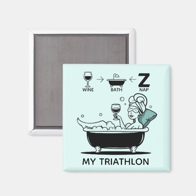 Womens Triathlon Magnet (Front/Back)