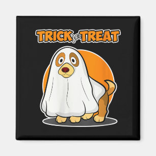 Womens Trick For Treat For Dog Lover - Dog Ghost Magnet