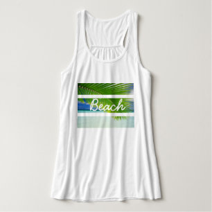 Women's Tropical Beach Flowy Tank Top