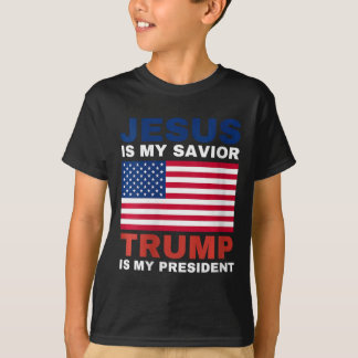 Womens Trump 2020 Gifts Jesus Is My Saviour Trump  T-Shirt