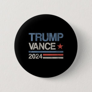 Womens Trump Vance 2024 President Trump Supporter  6 Cm Round Badge