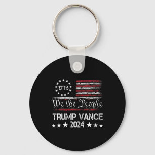 Womens Trump Vance 2024 President Trump Supporter Key Ring