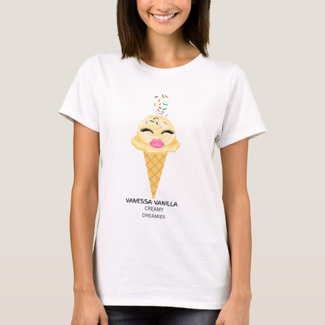 womens tshirt Vanessa Vanilla Creamy Dreamies (Front)