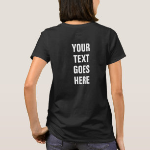 Womens TShirts Back Side Print Add Text Custom
