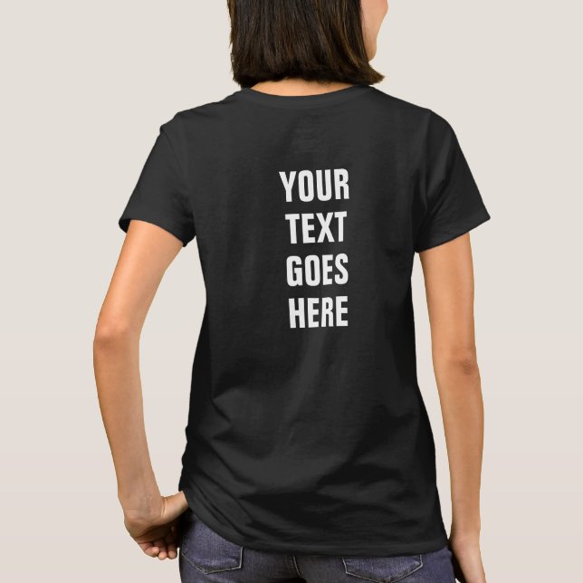 Womens TShirts Back Side Print Add Text Custom (Back)