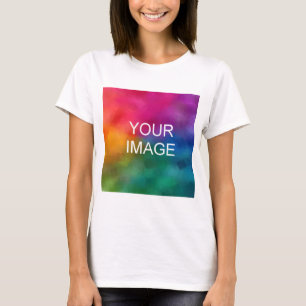 Womens TShirts White Custom TShirt Add Image Logo