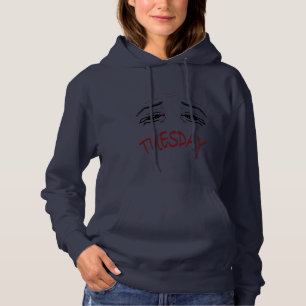 Women's Tuesday Burnout Mood - Distressed hoodie 