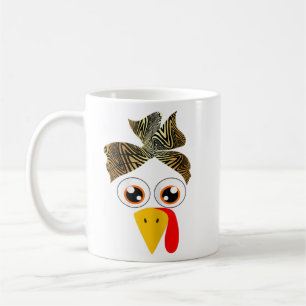 Womens Turkey Face Leopard Headband Awesome Cute T Coffee Mug