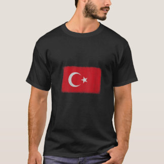 Womens Turkey Flag Graphic For Men Women Kids V Ne T-Shirt