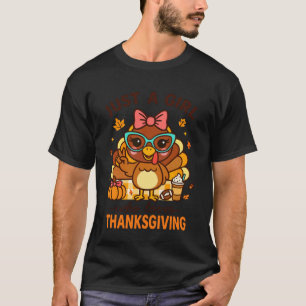 Womens Turkey Just A Girl Who Loves Thanksgiving S T-Shirt