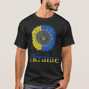 Womens Ukraine Ukrainians Sunflower Vintage Ukrai T-Shirt