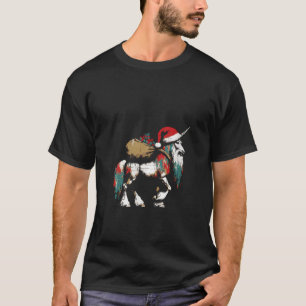 Womens Unicorn Santa Hat Funny Vintage Reindeer Ch T-Shirt