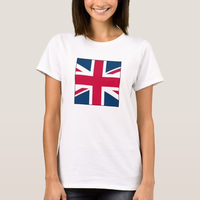 Women's Union Jack T-shirt Small Square Design (Front)