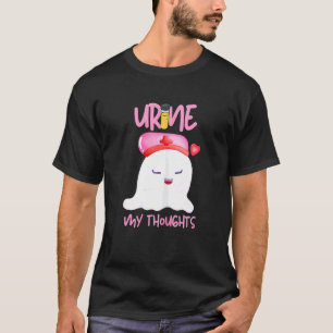 Womens Urine My Thoughts Cute Nurse Love Heart Va T-Shirt