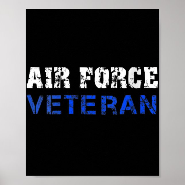 Womens Us Air Force, Usaf, Air Force Veterans Dist Poster (Front)