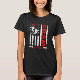 Womens US American Flag Promoted To Gram 2024 Moth T-Shirt