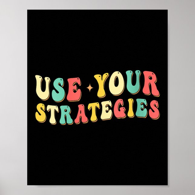 Womens Use Your Strategies Test Day Testing Exam S Poster (Front)