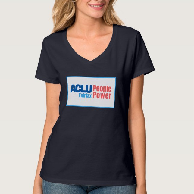 Women's V-Neck - ACLU PeoplePower Fairfax T-Shirt (Front)