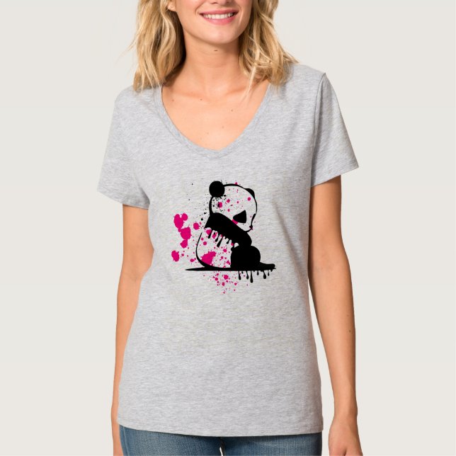 Women's V Neck T-Shirt (Front)