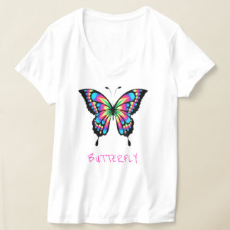 Women's V-Neck T-Shirt Butterfly