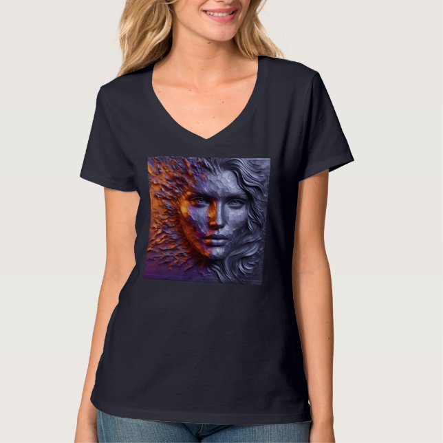 Women's V-Neck T-Shirts Artwork 8 (Front)