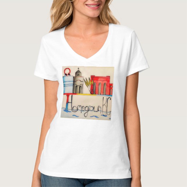 Women's V-neck tshirt (Front)