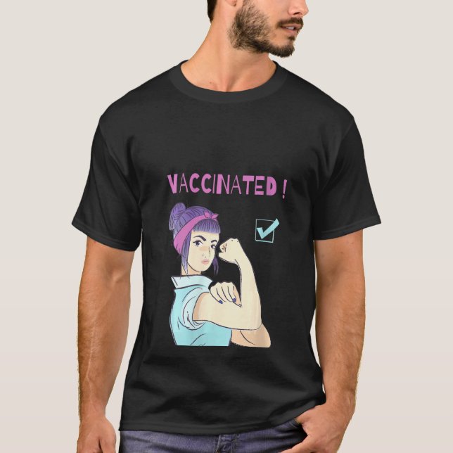 Womens Vaccinated Tee Believes In Vaccines Immuniz (Front)