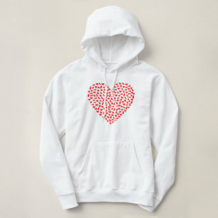 Womens Valentines Day Cat Heart  SweatShirt