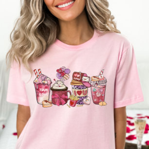 Womens Valentines Day Shirt, Valentine Coffee  T-Shirt