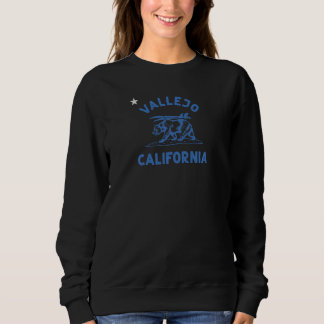 Womens Vallejo California Beach Flag Bear Surf Ca Sweatshirt
